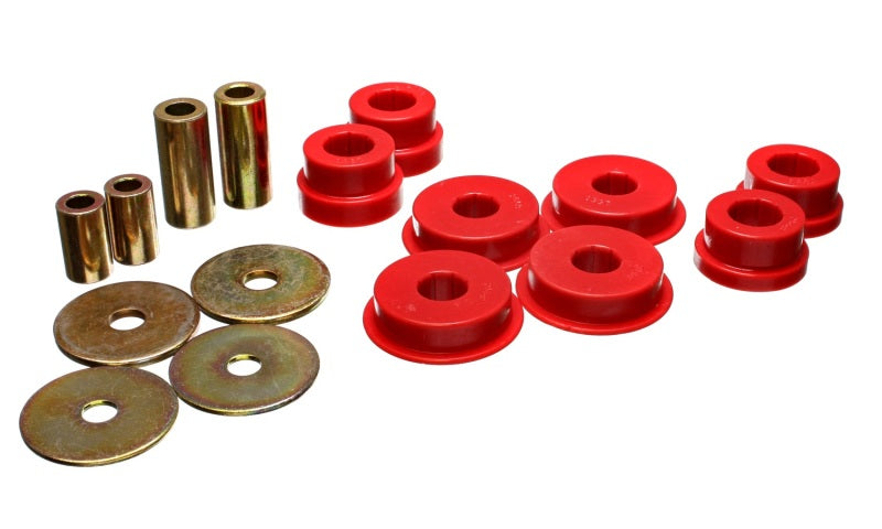 Energy Suspension 03-05 Mitsubishi Lancer EVO 8 Red Rear Differential / Mustache Bar Bushing Set - 0