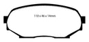 EBC 90-93 Geo Storm 1.6 Redstuff Front Brake Pads-4