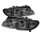 Spyder BMW E46 3-Series 02-05 4DR Projector Headlights 1PC LED Halo Smke PRO-YD-BMWE4602-4D-AM-SM-1