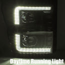 AlphaRex 11-16 Ford F-350 SD LUXX LED Proj Headlights Plank Style Alpha Blk w/Activ Light/Seq Signal-4