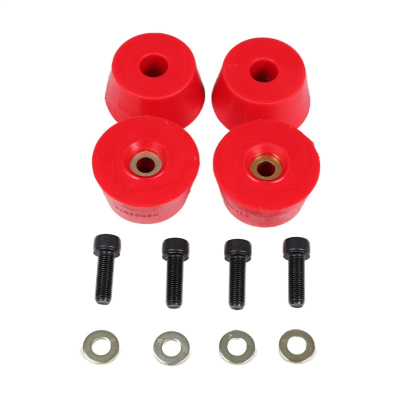 Energy Suspension 96-02 Toyota 4Runner Front Hyper Flex Red Bump Stop Set - 0