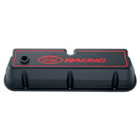 Ford Racing Logo Die-Cast Black Valve Covers - 0