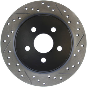 StopTech 03-09 Chrysler PTCruiser Tur / 03-05 Dodge Neon SRT-4 Rear Left Slotted & Drilled Rotor - 0