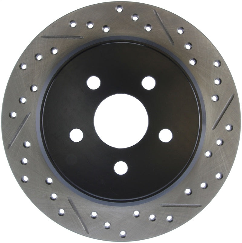 StopTech 03-09 Chrysler PTCruiser Tur / 03-05 Dodge Neon SRT-4 Rear Left Slotted & Drilled Rotor - 0