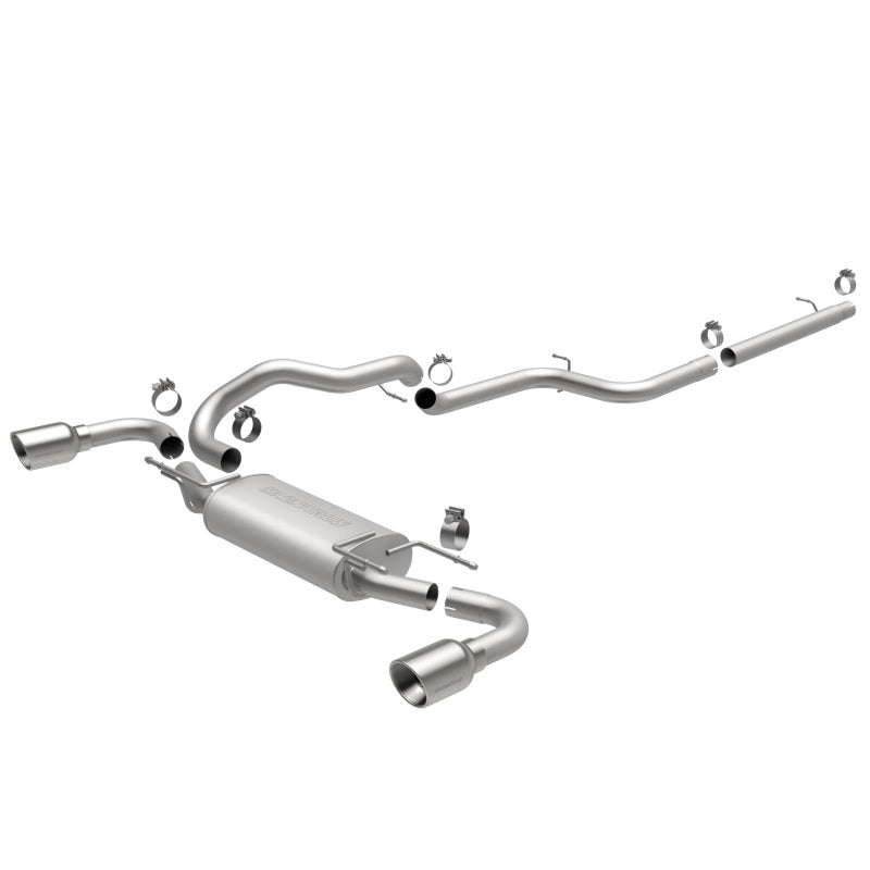 MagnaFlow 10-12 Mazda 3 L4 2.5L Hatchback Split Rear Exit Stainless Cat Back Performance Exhaust - 0