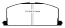 EBC 90-91 Toyota Celica 1.6 Yellowstuff Front Brake Pads-4