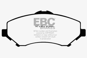 EBC 08-11 Chrysler Town & Country 3.3 Extra Duty Front Brake Pads - 0