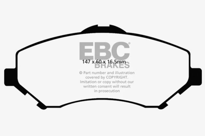 EBC 08-11 Chrysler Town & Country 3.3 Extra Duty Front Brake Pads - 0