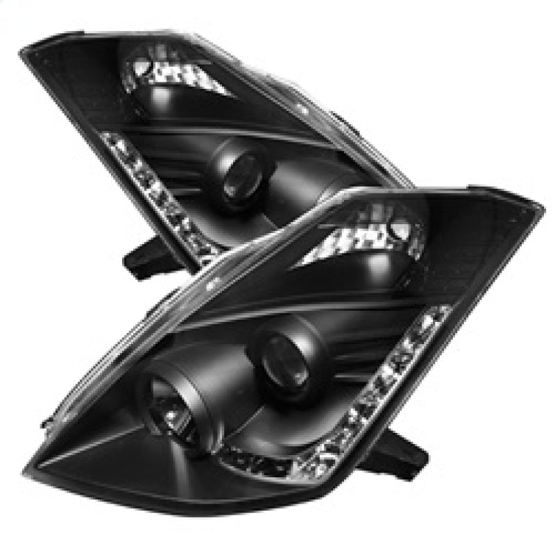 Spyder Nissan 350Z 06-08 Projector Headlights Xenon/HID Model- DRL Blk PRO-YD-N350Z06-HID-DRL-BK - 0