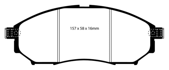 EBC 08-13 Infiniti EX35 3.5 Redstuff Front Brake Pads