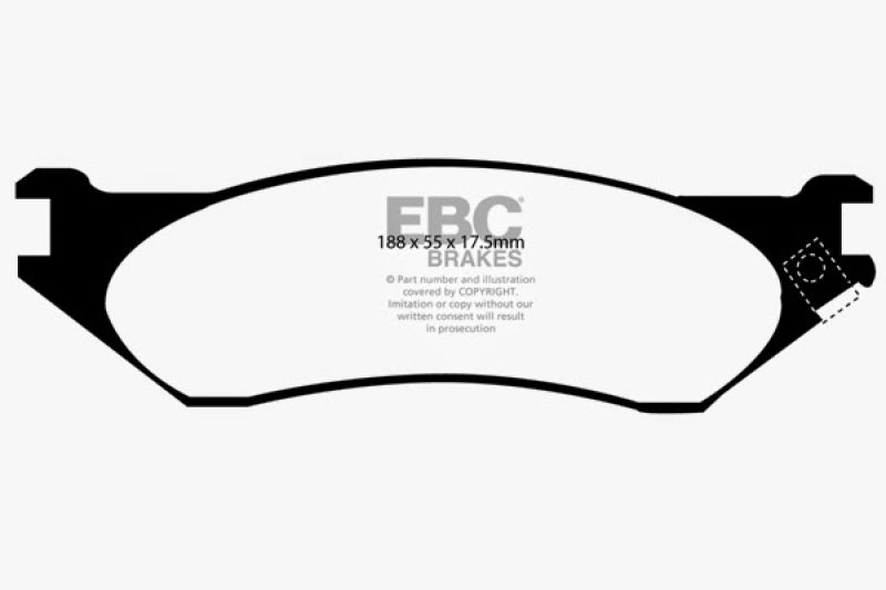 EBC 00-01 Dodge Ram 1500 (4WD) Pick-up 3.9 Extra Duty Front Brake Pads - 0