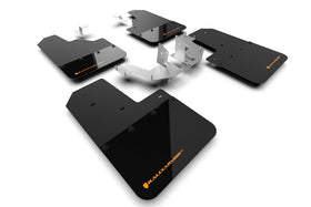 Rally Armor 21-25 Ford Bronco (Plstc Bmpr - NO Rptr/Sprt - NO RR/RB) Blk Mud Flap w/Cy Orange Logo