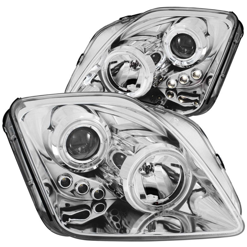 ANZO 1997-2001 Honda Prelude Projector Headlights w/ Halo Chrome w/ LED - 0