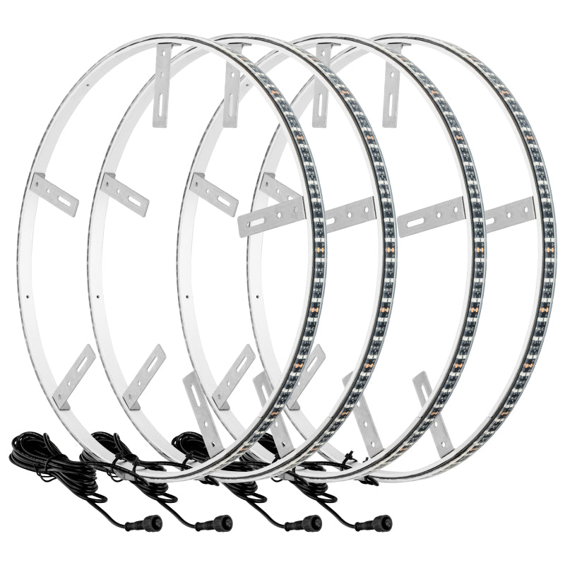 Oracle LED Illuminated Wheel Rings - Double LED - White - 0