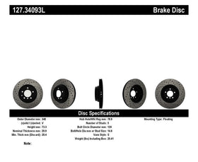 StopTech 07-09 BMW 335 (E90/E92/E93) Slotted & Drilled Left Front Rotor - 0