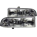 ANZO 1998-2005 Chevrolet S-10 Crystal Headlights Chrome-2
