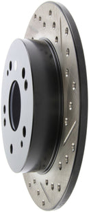 StopTech 06-09 Honda Civic Ex/Si Slotted & Drilled Left Rear Rotor-10