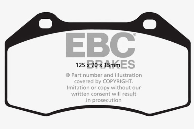 EBC 14+ Alfa Romeo 4C 1.75 Turbo Redstuff Front Brake Pads - 0