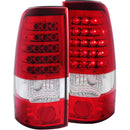 ANZO 1999-2007 Chevrolet Silverado 1500 LED Taillights Red/Clear-1