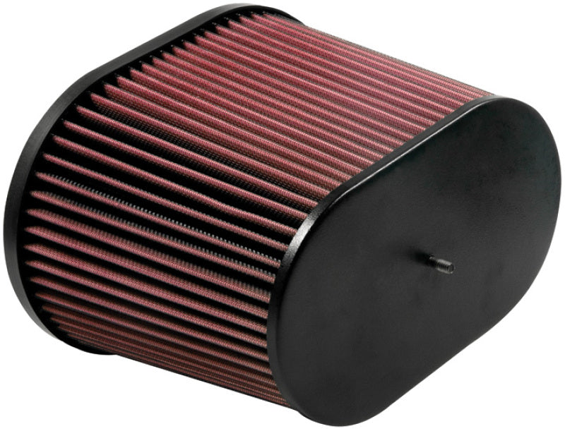 K&N Universal Air Filter - Oval Straight - 3.688in Flange ID x 10.25in Base O/S Length x 7.875in H - 0