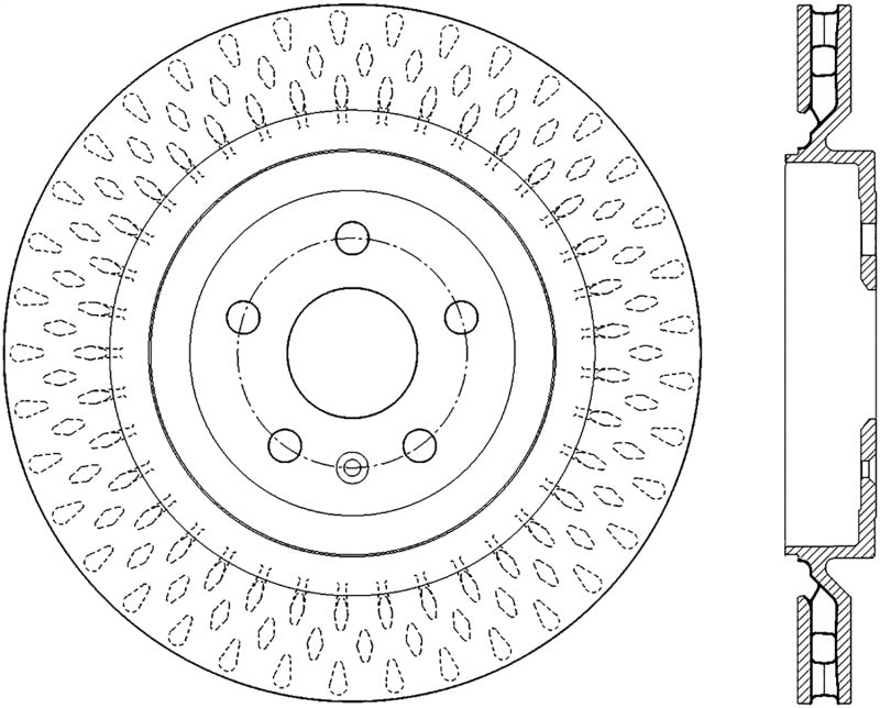 StopTech Slotted & Drilled Sport Brake Rotor - 0