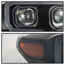xTune Toyota Tacoma 16-18 DRL Light Bar Projector Headlights - Black PRO-JH-TTA16-LBDRL-BK-12