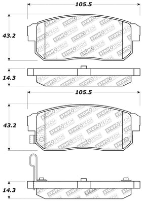 StopTech Performance 04-07 RX-8 Rear Pads - 0