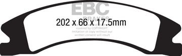EBC 15+ Cadillac Escalade Ext/Esv 6.2 2WD Extra Duty Front Brake Pads - 0