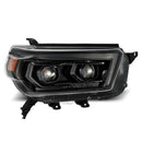 AlphaRex 10-13 Toyota 4Runner LUXX LED Proj Headlights Plank Style Alpha Black w/Seq Signal/DRL-5