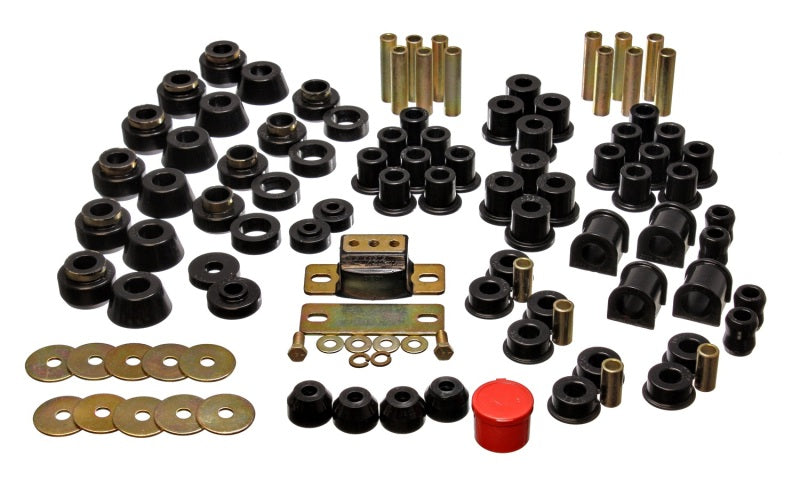 Energy Suspension 87-95 Jeep Wrangler YJ Black Hyper-Flex Master Bushing Set - 0