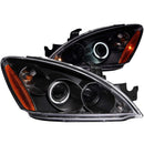 ANZO 2004-2007 Mitsubishi Lancer Projector Headlights w/ Halo Black (CCFL)-2