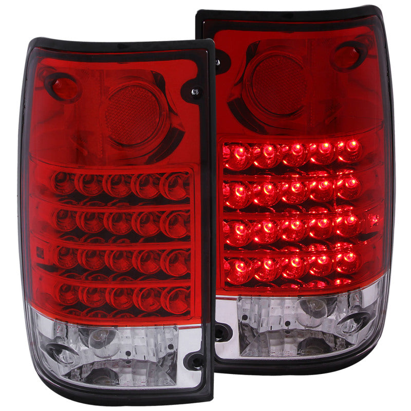 ANZO 1989-1995 Toyota Pickup LED Taillights Red/Clear - 0