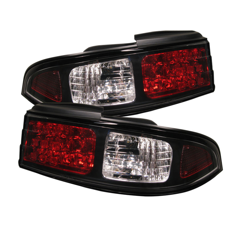 Spyder Nissan 240SX 95-98 LED Tail Lights Black ALT-YD-N240SX95-LED-BK - 0