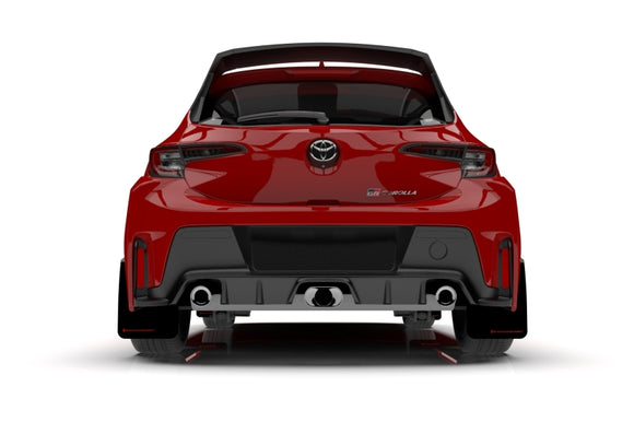 Rally Armor 23-26 Toyota GR Corolla Red UR Mud Flap w/White Logo