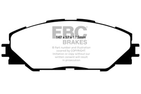 EBC 06-08 Toyota RAV 4 2.4 (3rd Row Seats) Greenstuff Front Brake Pads - 0