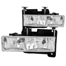 ANZO 1988-1998 Chevrolet C1500 Crystal Headlights Chrome-1