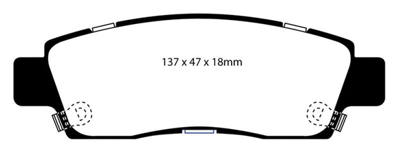 EBC 07+ Buick Enclave 3.6 Yellowstuff Rear Brake Pads