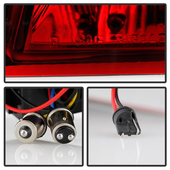 xTune Porsche 911 996 ( Non 4S. Turbo. GT3 ) 99-04 LED Tail Lights Red Clear ALT-ON-P99699-LED-RC