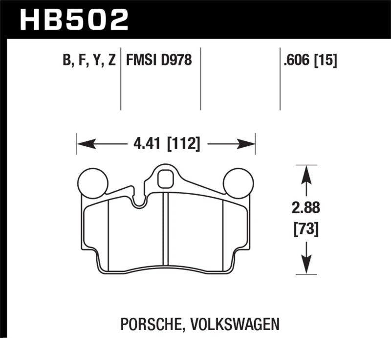 Hawk 2007-2014 Audi Q7 Premium HPS 5.0 Rear Brake Pads - 0