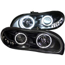 ANZO 1998-2002 Chevrolet Camaro Projector Headlights w/ Halo Black-3