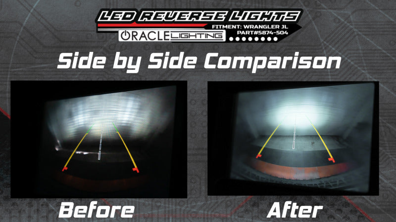 Oracle Rear Bumper LED Reverse Lights for Jeep Wrangler JL - 6000K