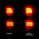 ANZO 2014-2018 GMC Sierra LED Tail Lights Black Housing Red/Clear Lens-5