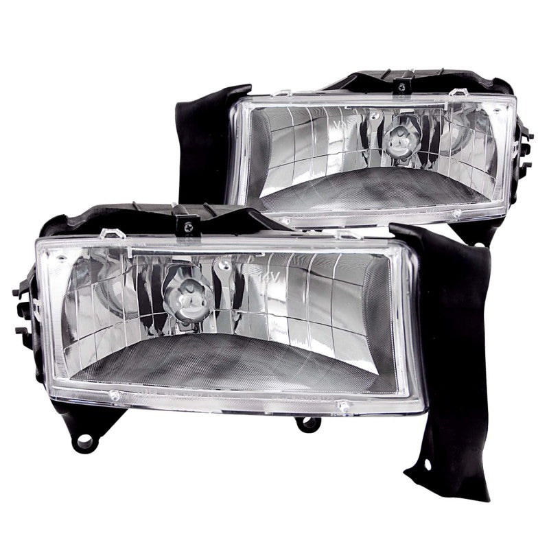 ANZO 1997-2004 Dodge Dakota Crystal Headlights Chrome - 0