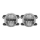 KC HiLiTES 10-18 Jeep JK 4in. Gravity G4 LED Light 10w SAE/ECE Clear Fog Beam (Pair Pack System)-1