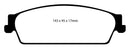 EBC 09-14 Cadillac Escalade 6.0 Hybrid Yellowstuff Rear Brake Pads-4