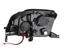 ANZO 1997-2001 Honda Prelude Projector Headlights w/ Halo Chrome w/ LED-7