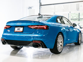 AWE Tuning Audi B9.5 RS5 Sportback Non-Resonated Touring Edition Exhaust - RS-Style Diamond Blk Tips - 0