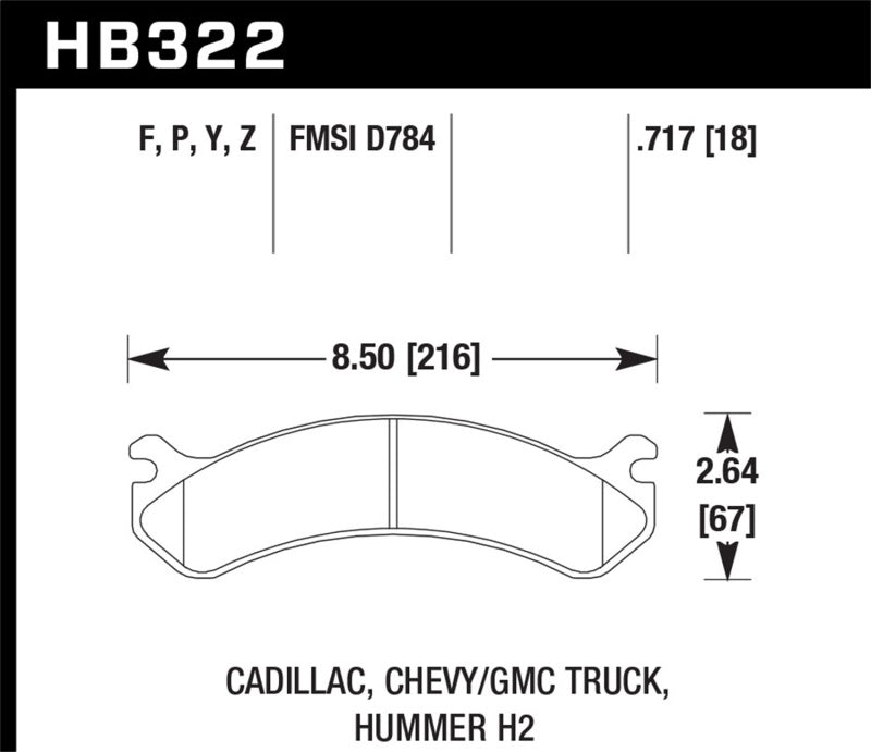 Hawk Chevy / GMC Truck / Hummer Super Duty Street Front Brake Pads - 0