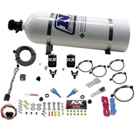 Nitrous Express 03-18 Nissan 350Z/370Z Dual Nozzle (35-150HP) w/15lb Bottle - 0