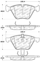StopTech Performance 11-12 BMW Z4 (E86) / 07-11 335 Series (E90/92/93/F30) Front Brake Pads-8